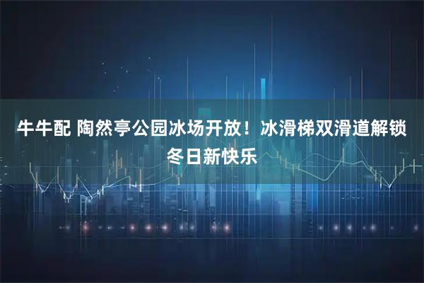 牛牛配 陶然亭公园冰场开放！冰滑梯双滑道解锁冬日新快乐